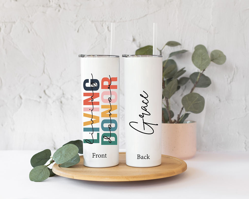 Thumbnail: Living Donor Tumbler front and back