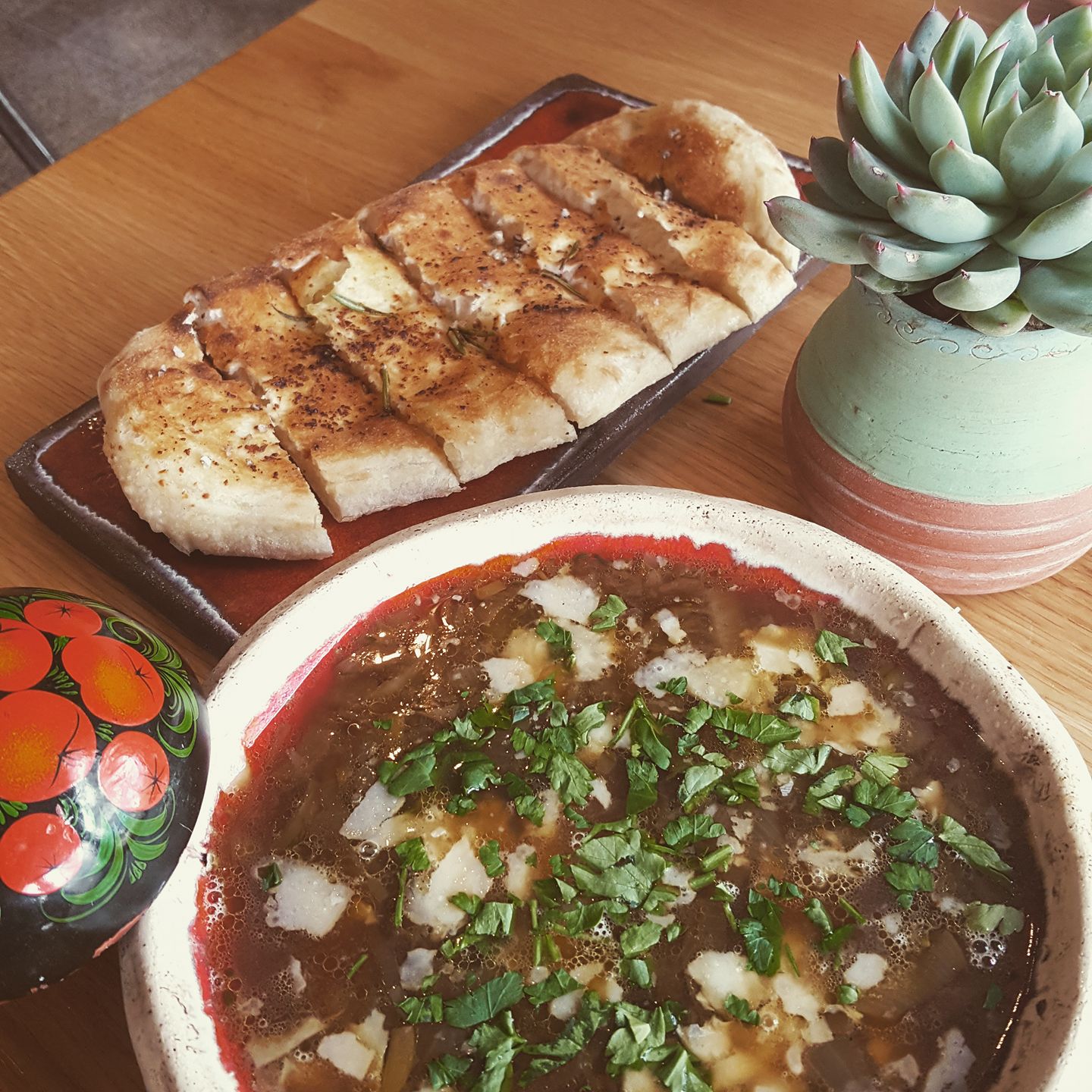 Arranged Food and Objects