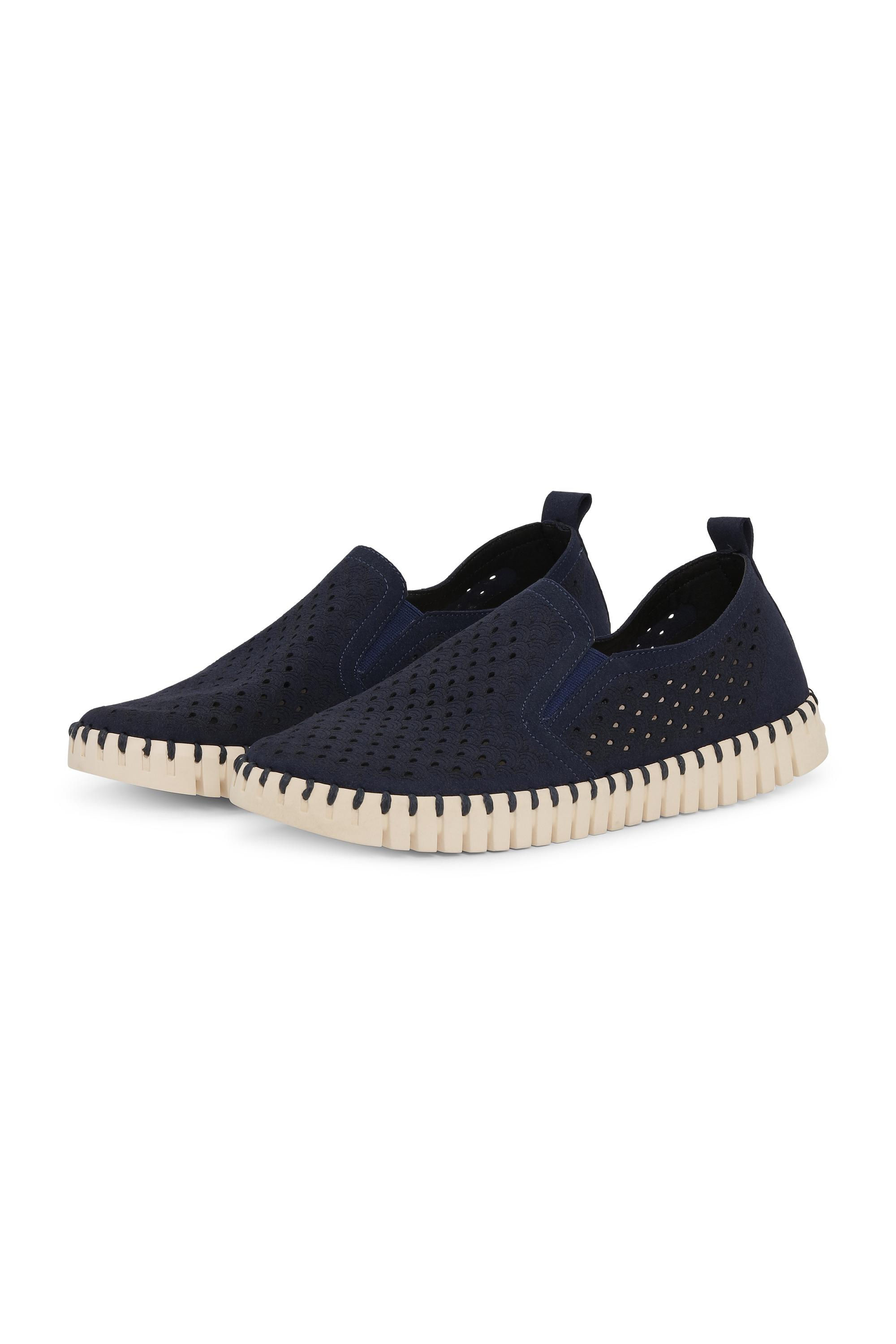 Ilse Jacobsen Footwear Tulip Flat Shoe  - Dark Indigo TULIP4041