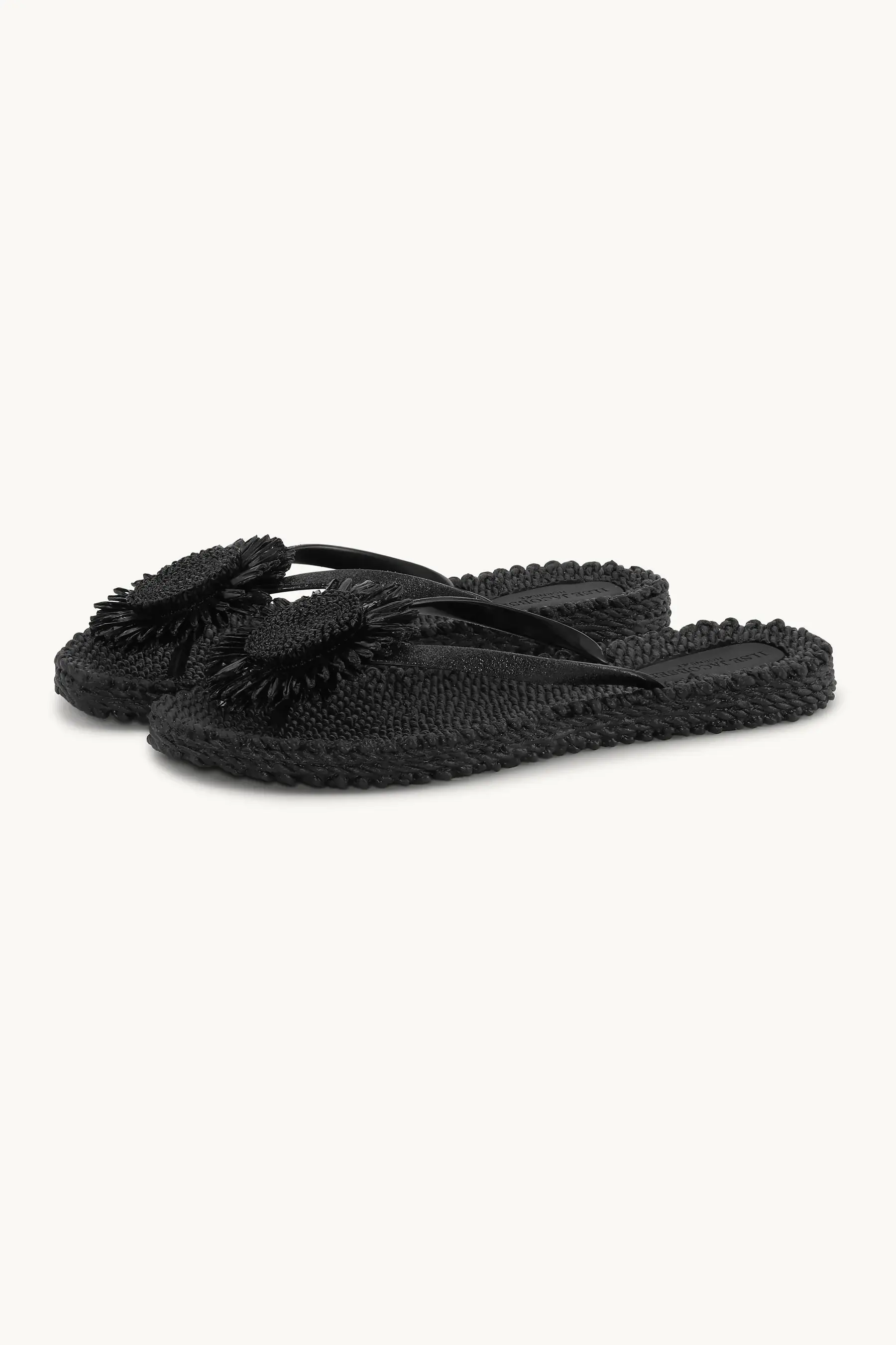 Ilse Jacobsen Footwear Flip-Flops with Flower - Black CHEERFUL16F