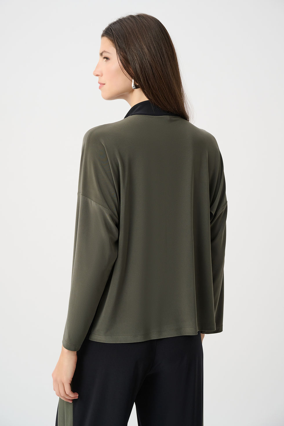 Thumbnail: Joseph Ribkoff Silky Knit Color Block Straight Top 263606