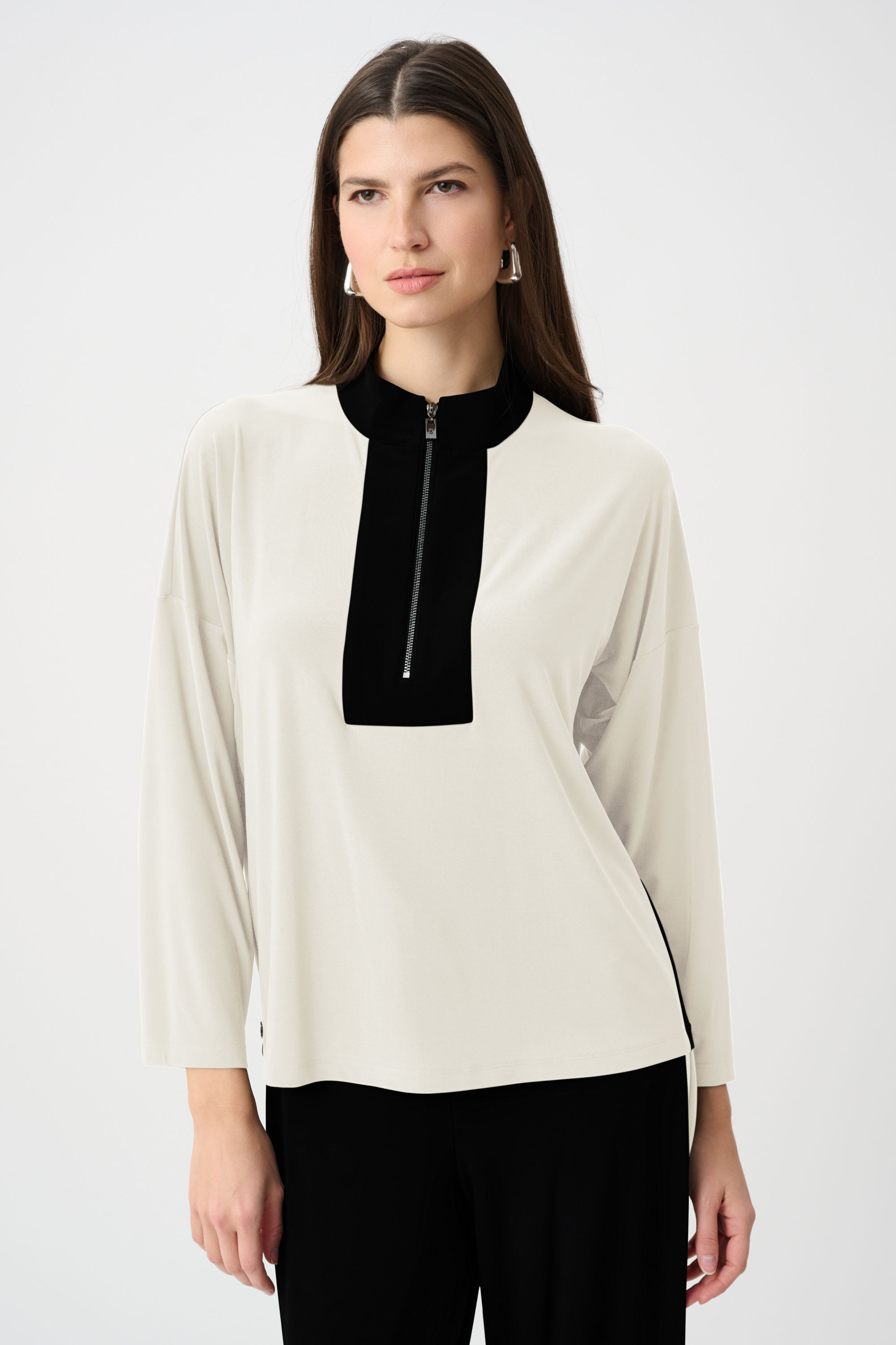 Joseph Ribkoff Silky Knit Color Block Straight Top 263606