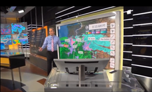 Weather Channel "The Lab" on camera anaysis center