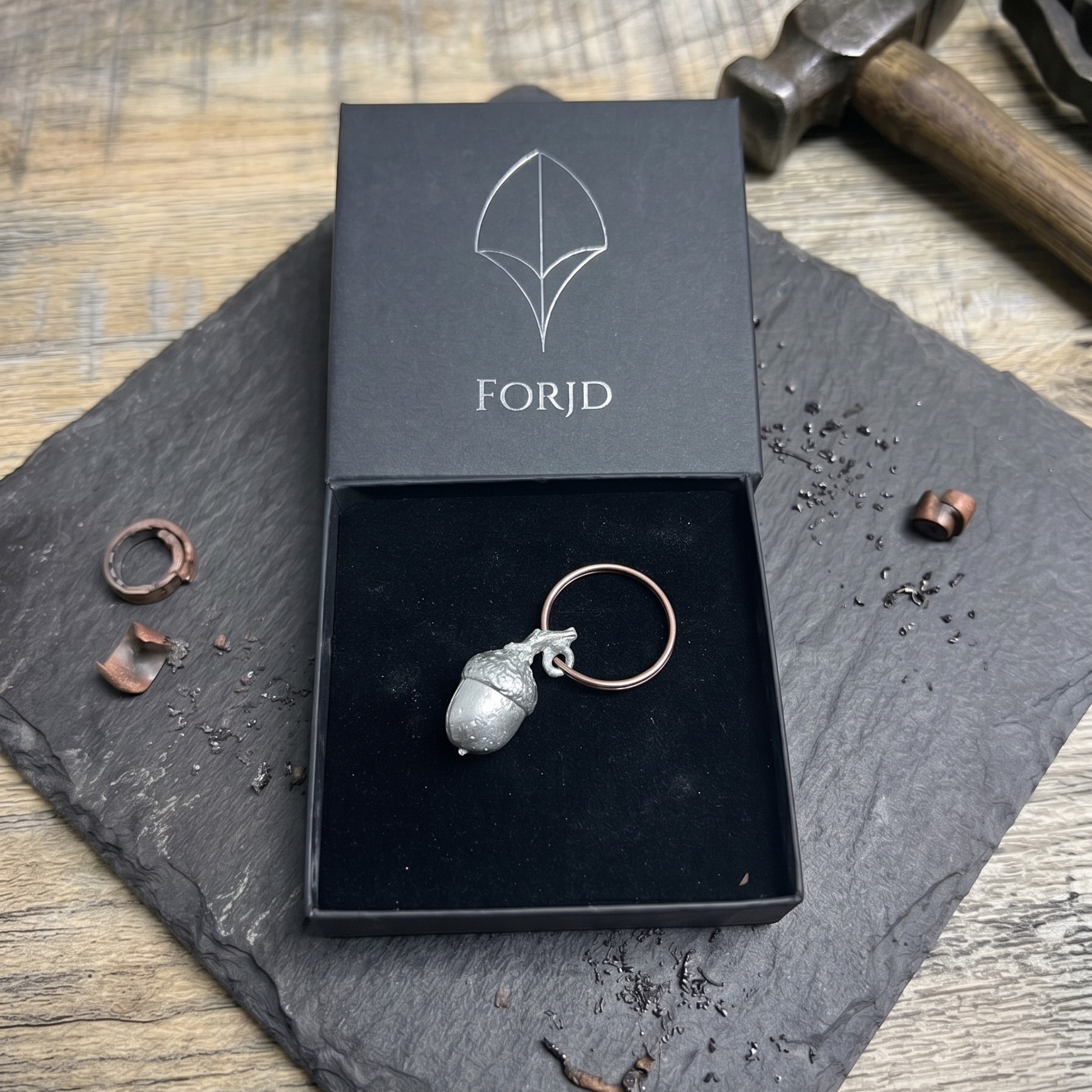 Pewter Acorn Keyring