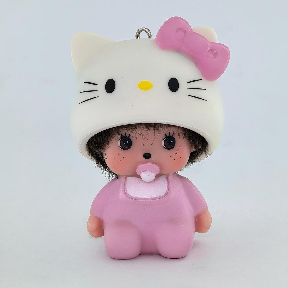 Thumbnail: Cute Hello Kitty Keychain Cartoon Monchhich Vinyl Pendant Desktop Decoration Mod