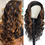 Thumbnail: Long Synthetic Wavy Headband Wig for Women Black Wigs with Brown Blonde Highligh