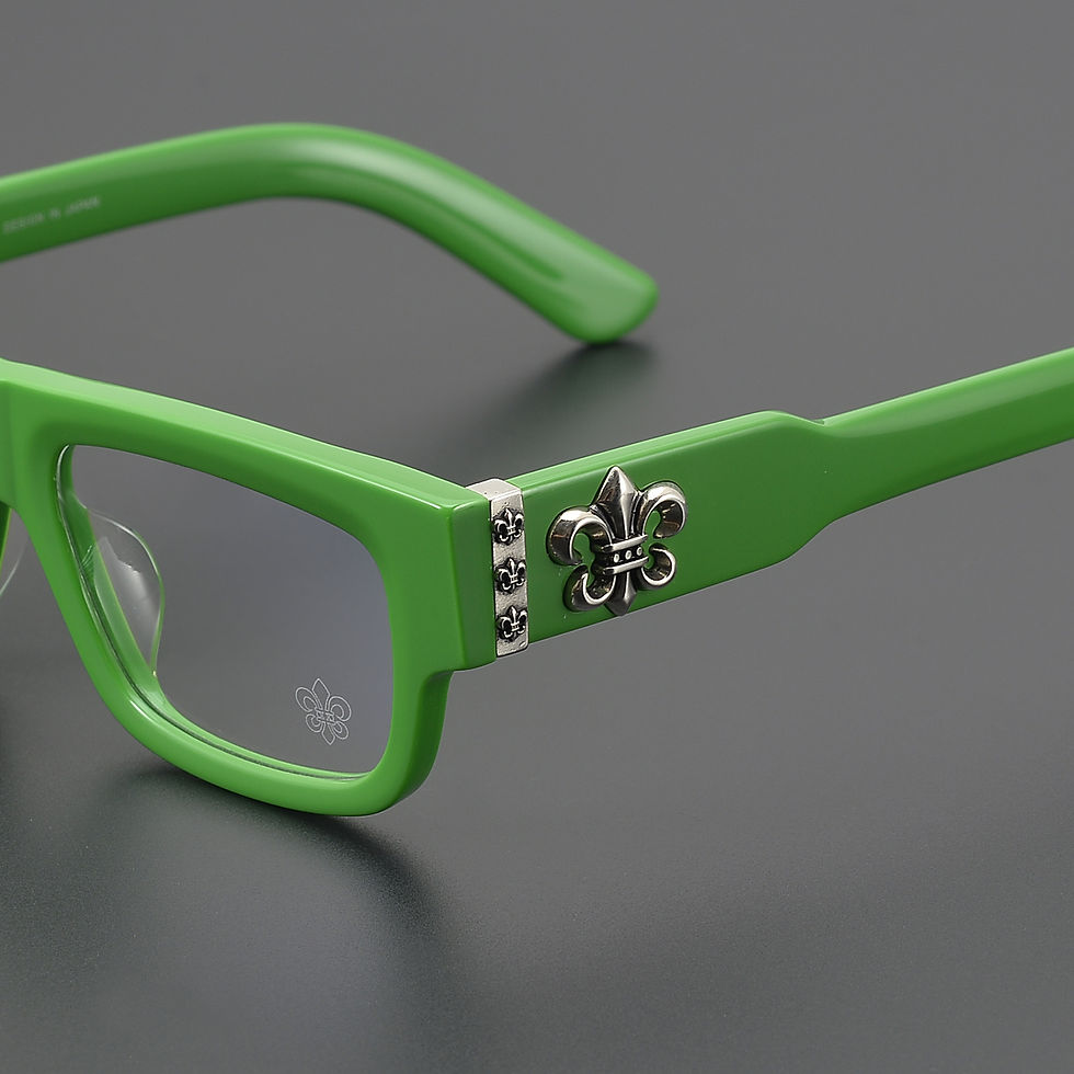 Thumbnail: Men Prescription Glasses Black Acetate Retro Punk Designer Luxury Brand Myopia R