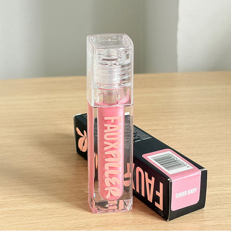 Thumbnail: Hot Beauty Cosmetic Faux Filler Shiny Non-Sticky Lip Gloss Hydrating Crystal Cle