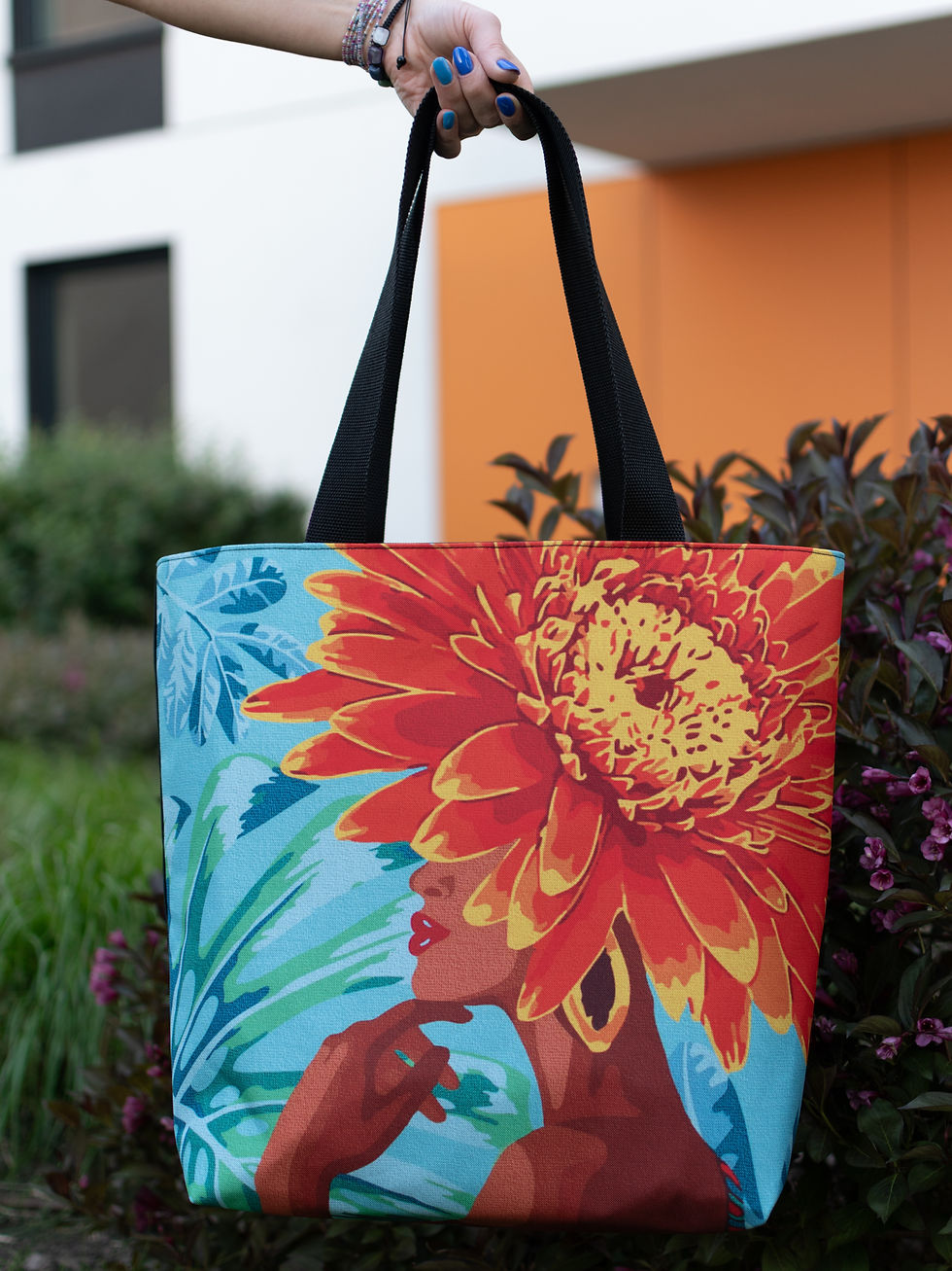 Miniatura: KOBIETA Z POMARAŃCZOWYM KWIATEM