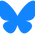 bluesky blue butterfly logo