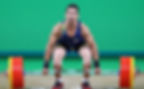 An olympic weightlifter