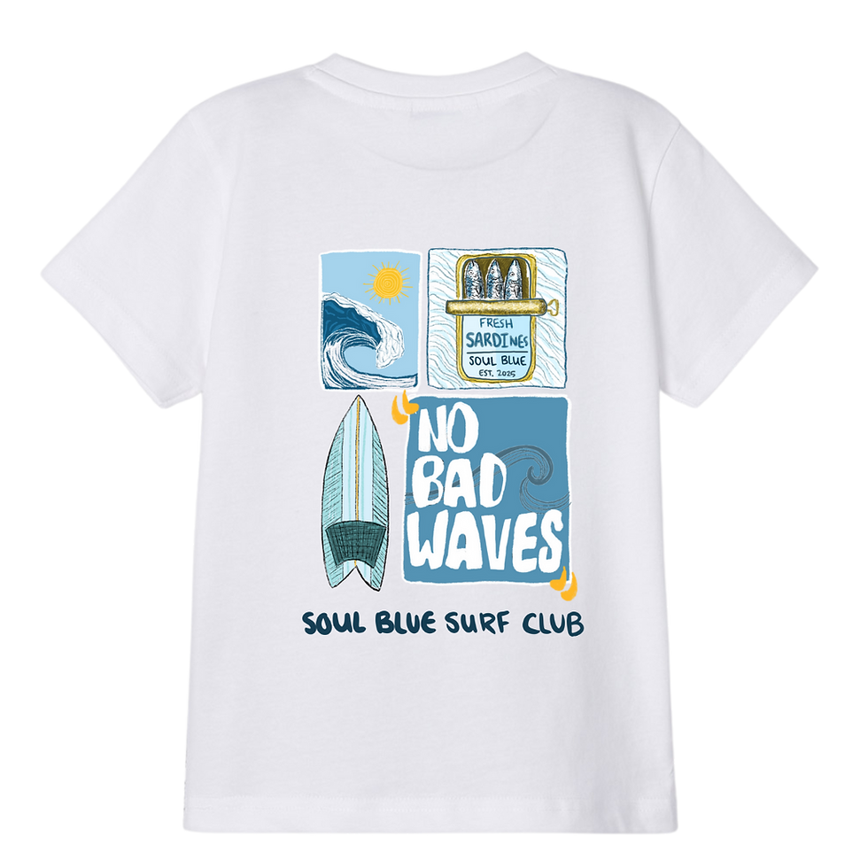 White Surf Club Tee Back