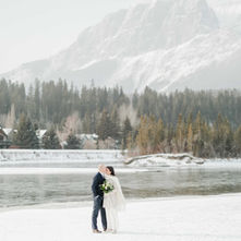 Intimate Elopement in Canmore, Riverside Park