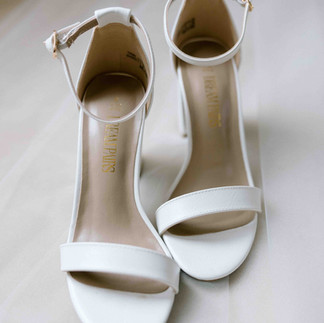 Wedding shoes detail photo