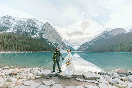 Lake Louise wedding captured by a Lake Louise photographer