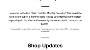 Introducing The Blazin Saddles Monthly Roundup!