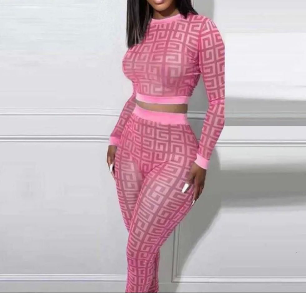 Thumbnail: Women Sheer 2 piece set
