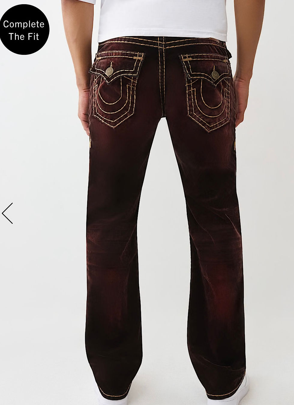Thumbnail: True Religion.  Ricky Brown Velvet Super T Straight Jeans 