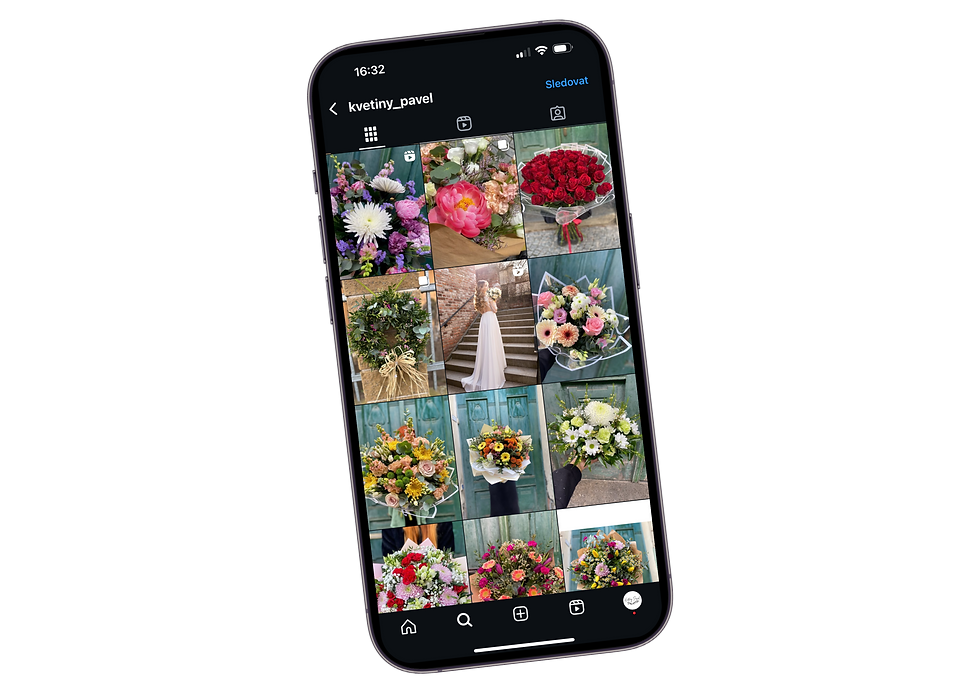 Mobilní telefon s indtagramem Květiny Pavel