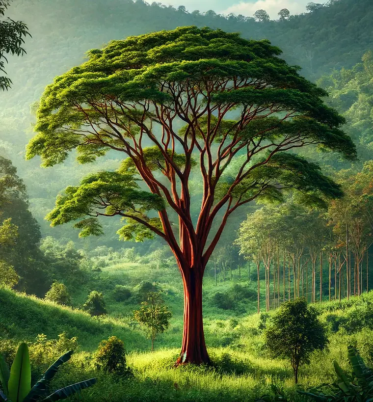 DALL·E 2024-06-17 14.02.13 - A beautiful photo of a Sheesham tree (Dalbergia sissoo) in th