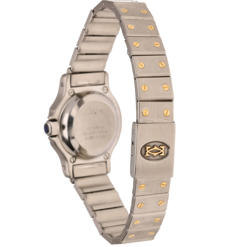 Thumbnail: Cartier Santos Octagon, 0907 Steel & Gold Ladies 25 mm Automatic Bracelet Watch