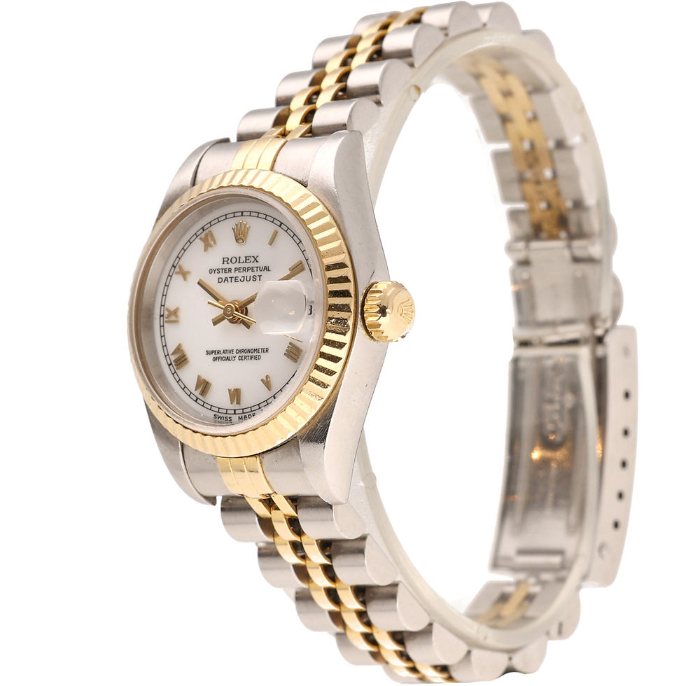 Thumbnail: Rolex Datejust 69173 Ladies 26mm Steel Gold Automatic Watch 1997