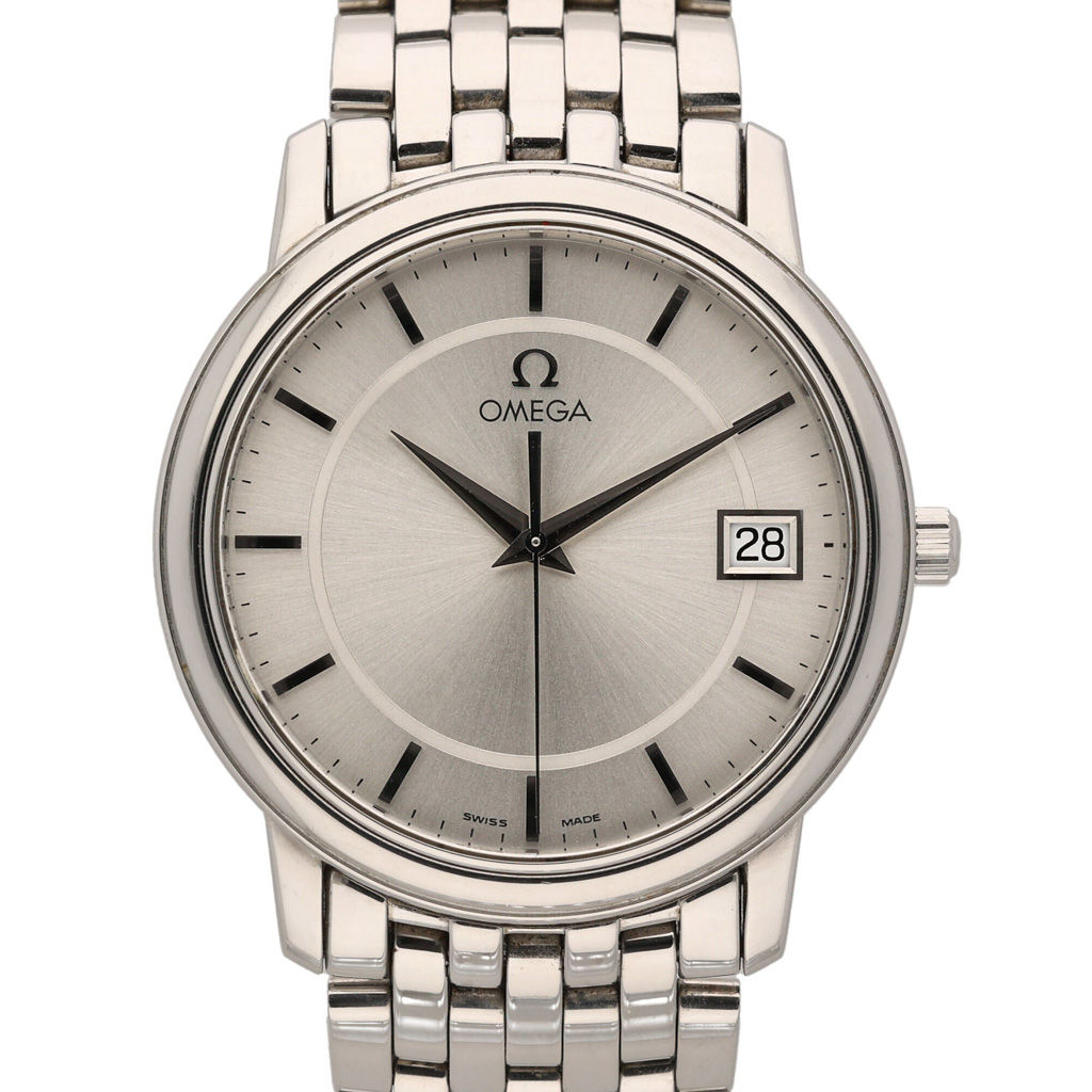 Omega De Ville Prestige 4510.31.00 Gents 34mm Steel Quartz Watch Box Papers 2001