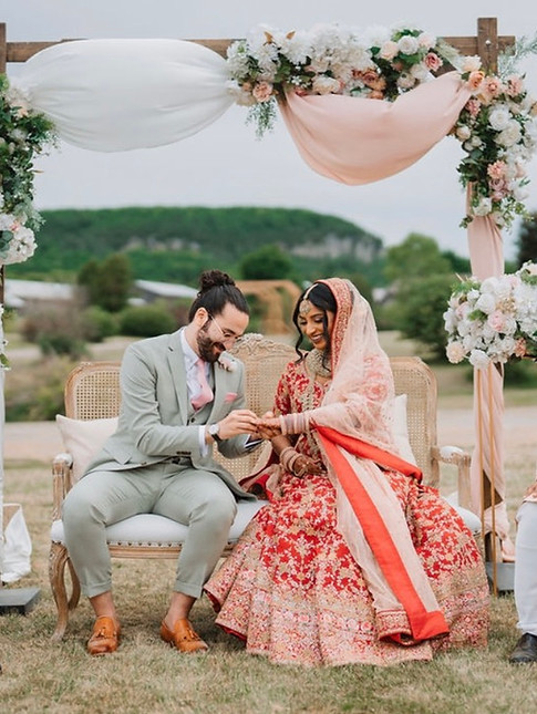 South Asian couple getting married