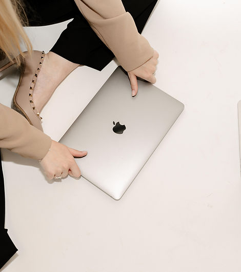 EVF Legal team on computer