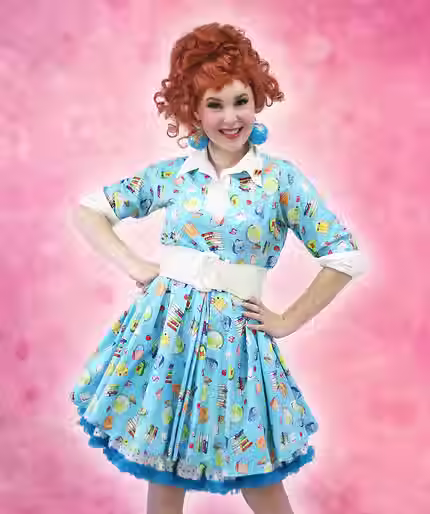 Heather's Pretty Parties character frizzy teacher