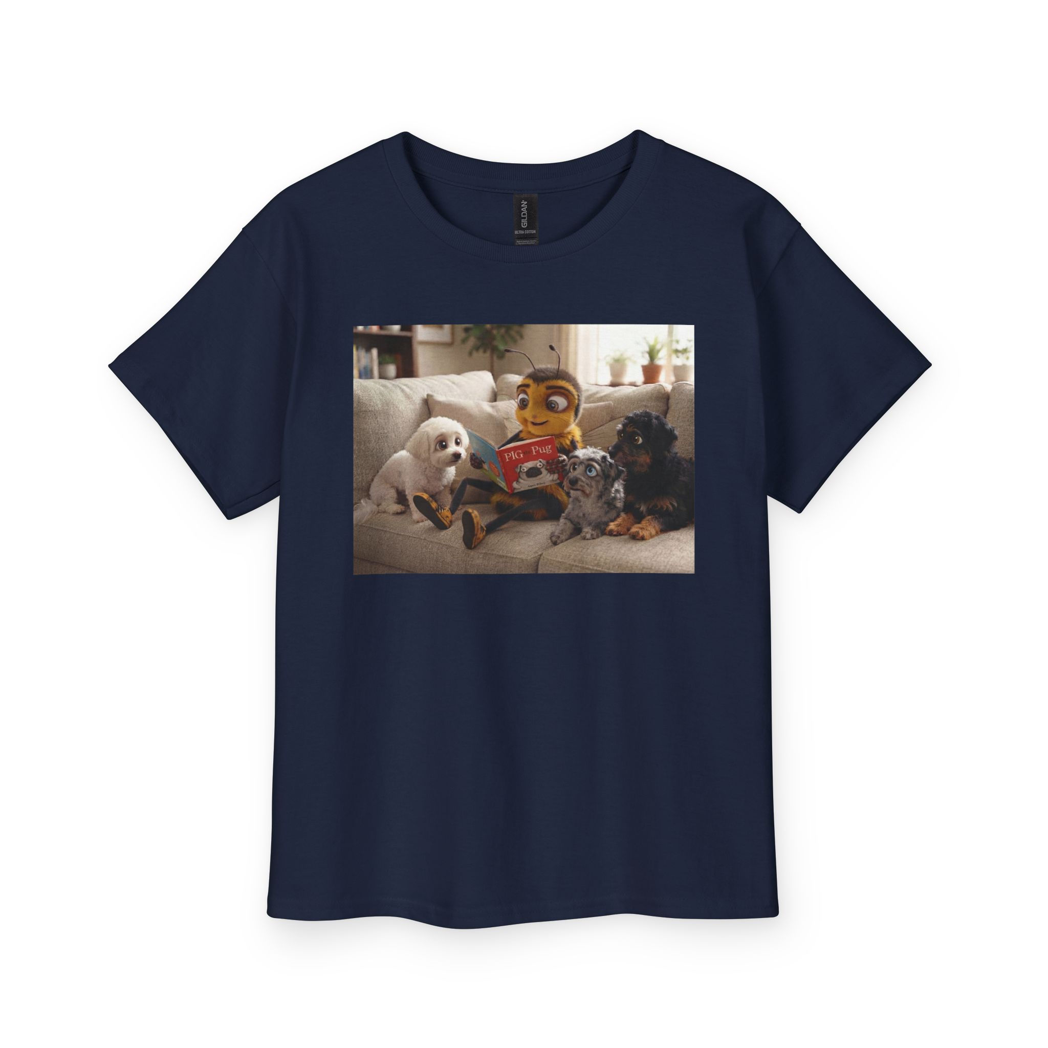 Cozy Reading Pals Design (Bee with Dogs)
