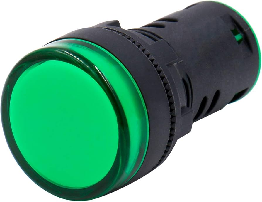 Indicador luminoso verde para panel 22 mm.