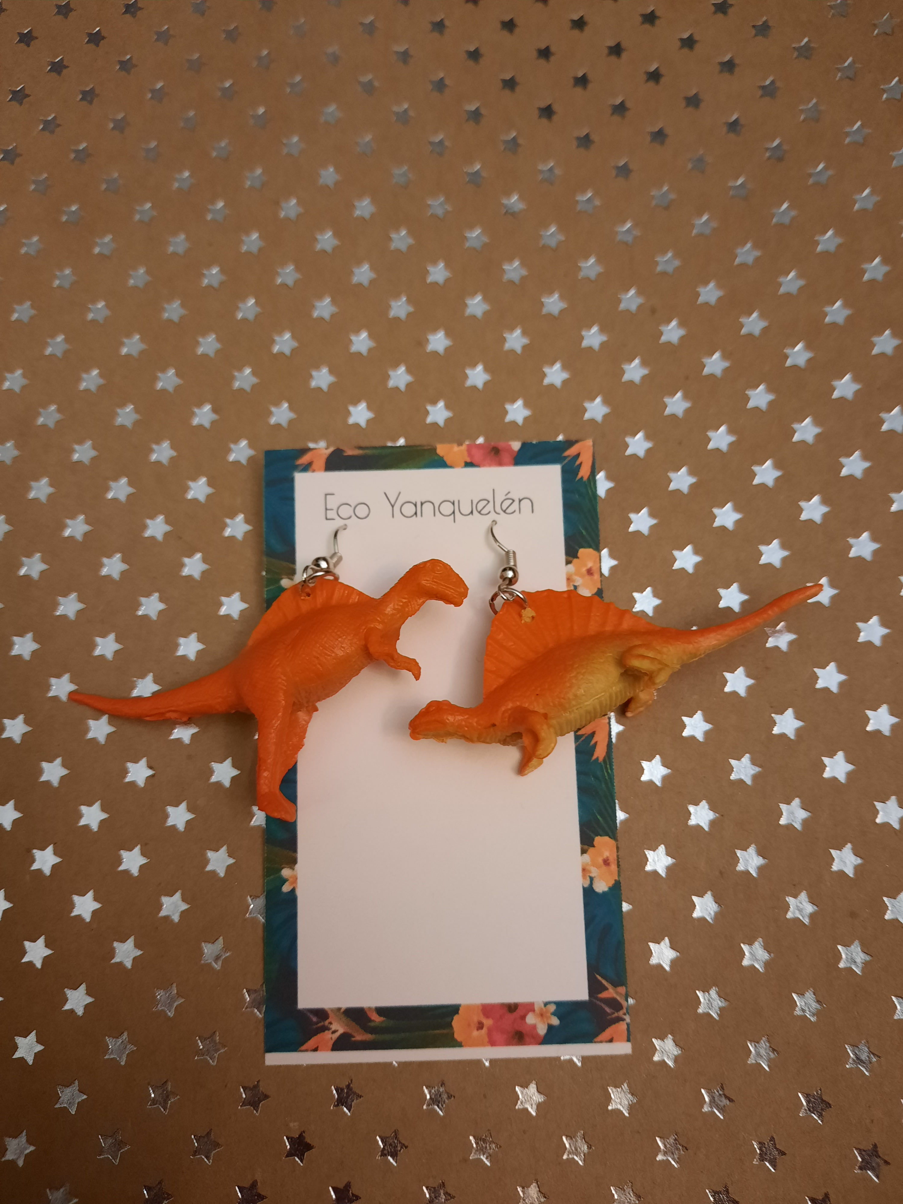 dinosaur toy earrings
