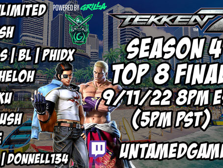 Tekken 7 Season 4 Top 8 Finals 9/11/22 (Sunday) 8pm EST