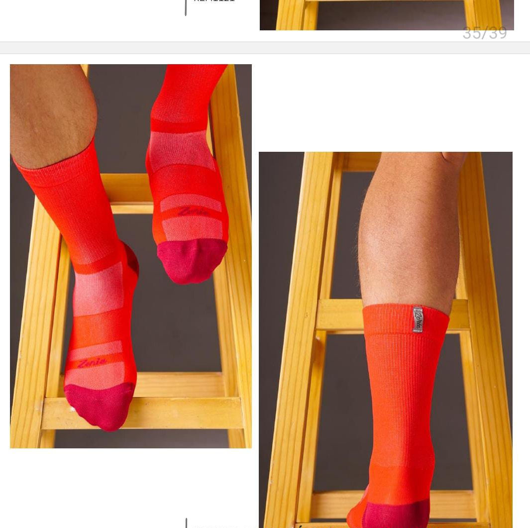 Calcetas Zerie Unisex Rojo