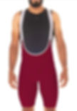 Bib short Optimus ROJO VALENTINO sin costuras  frente