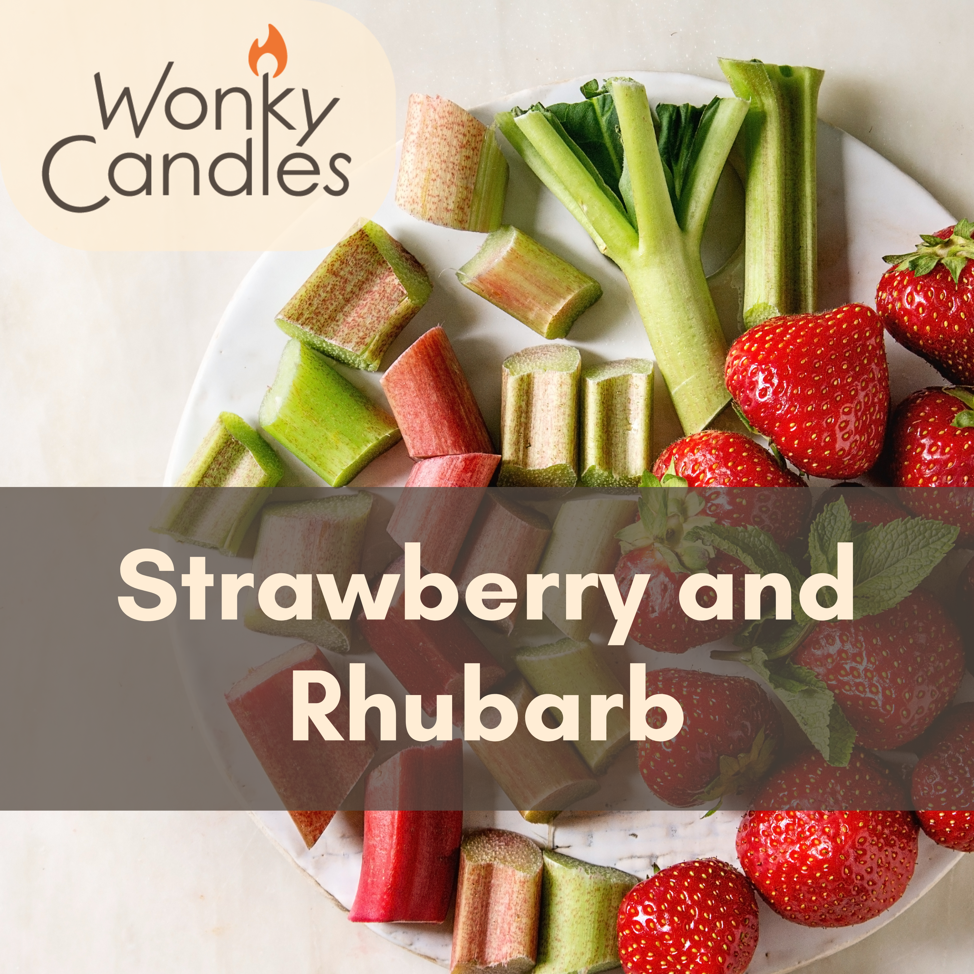 Strawberry and Rhubarb Wax Melt Clamshell