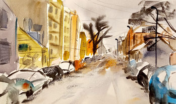 aquarelle painting, Riga