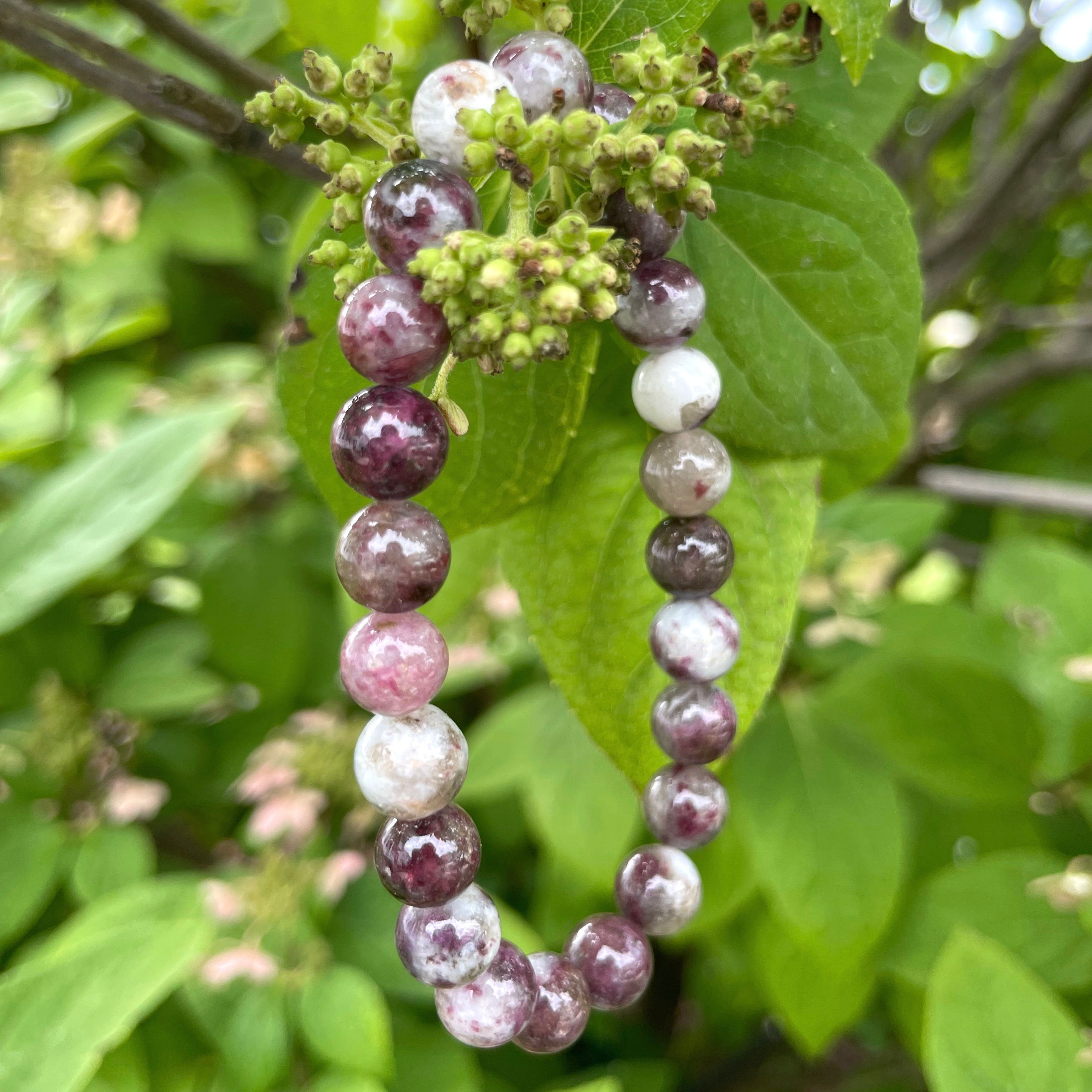 Pink Tourmaline Crystal Bracelet