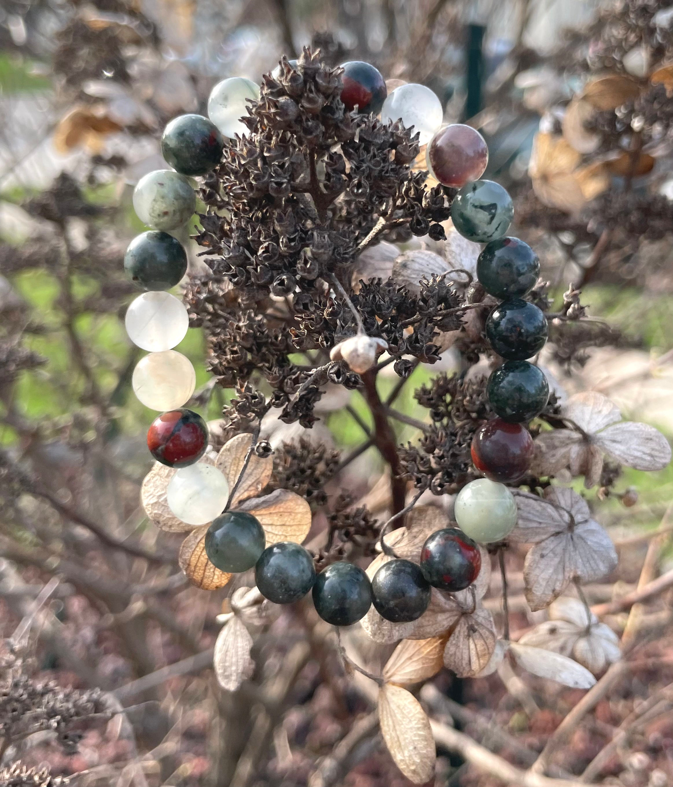 African Blood Stone Crystal Bracelet