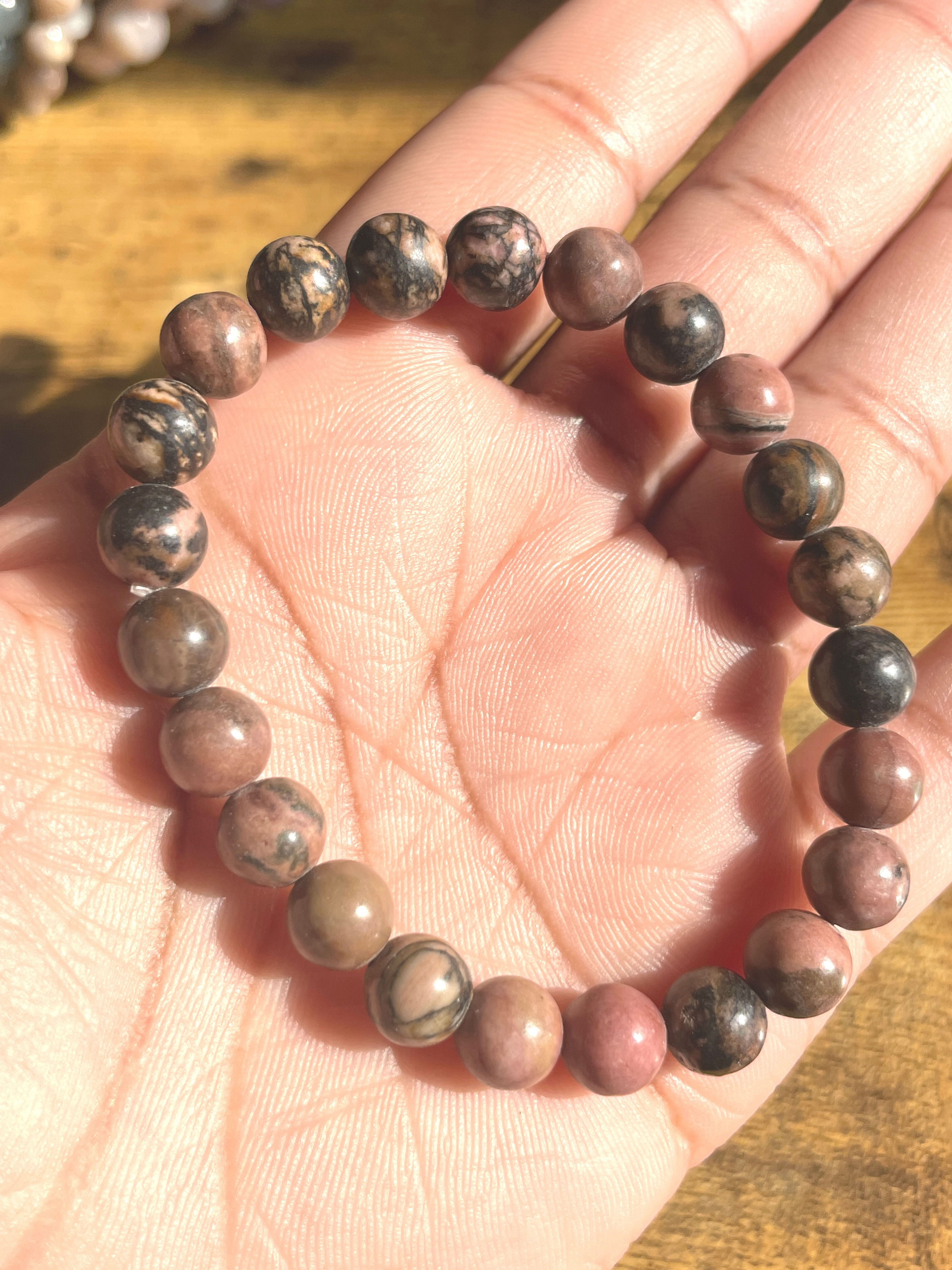 Rhodonite Crystal Bracelet