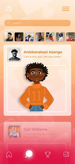 profile screen for the recess UI showing the profile of a user