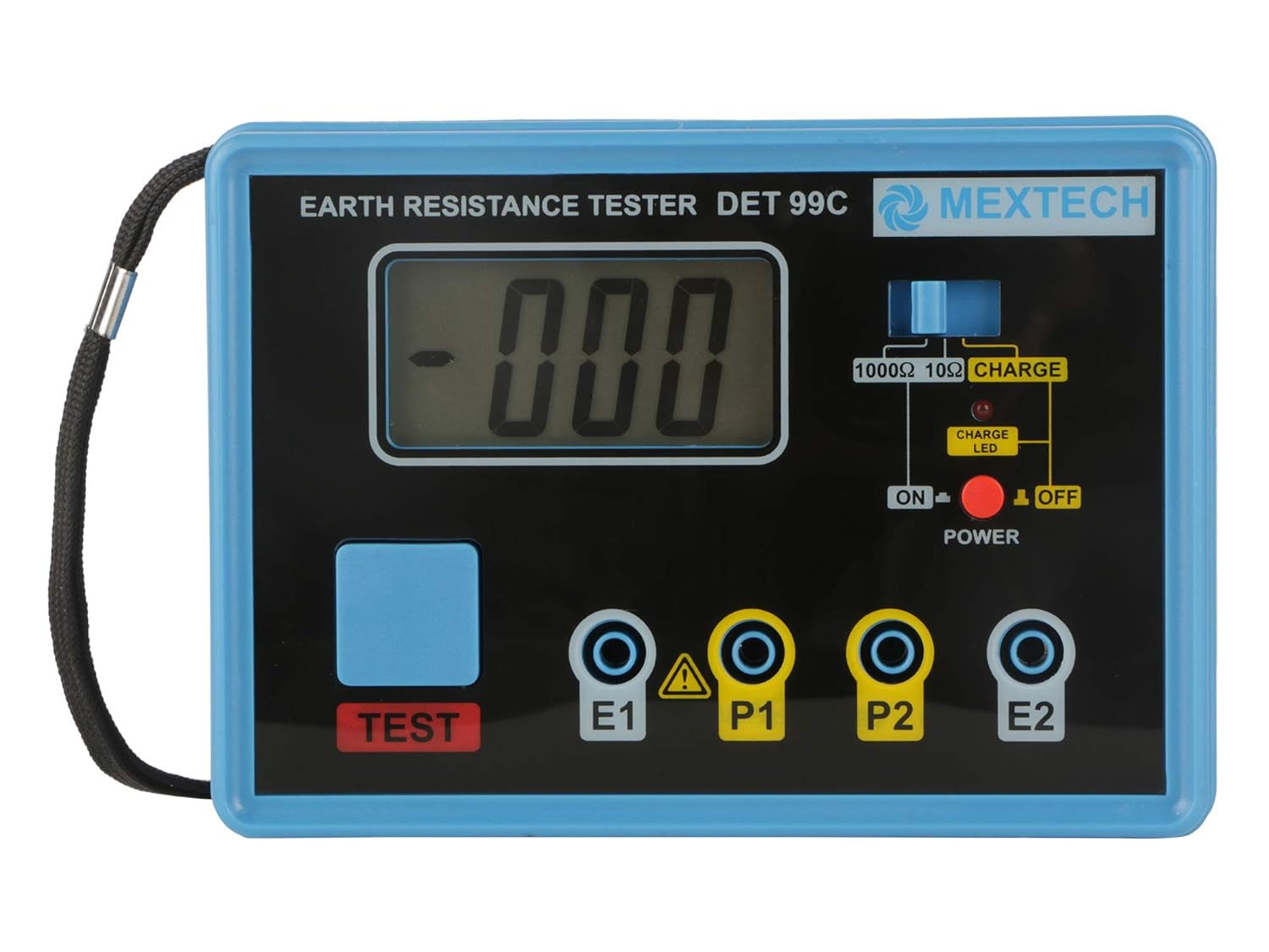 Mextech DET-99C Digital Earth Tester 1000 ohms blue and black colour