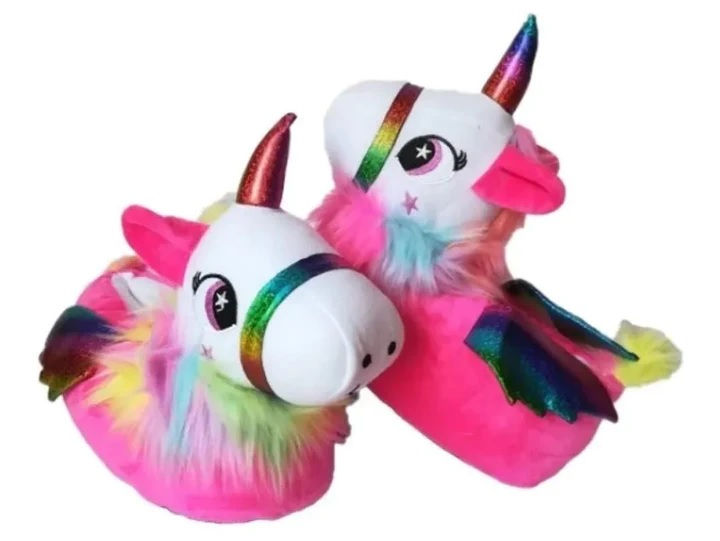 Miniatura: Babuchas peluche de unicornio 🦄  Tallas desde la 22 al 42