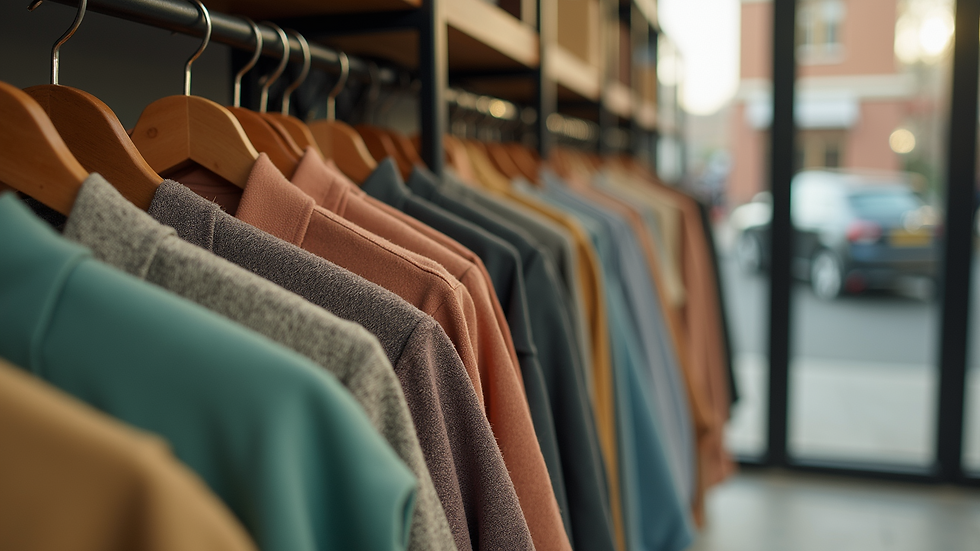 High angle view of an eco-friendly clothing label