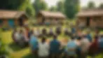 Community gathering in an eco-village