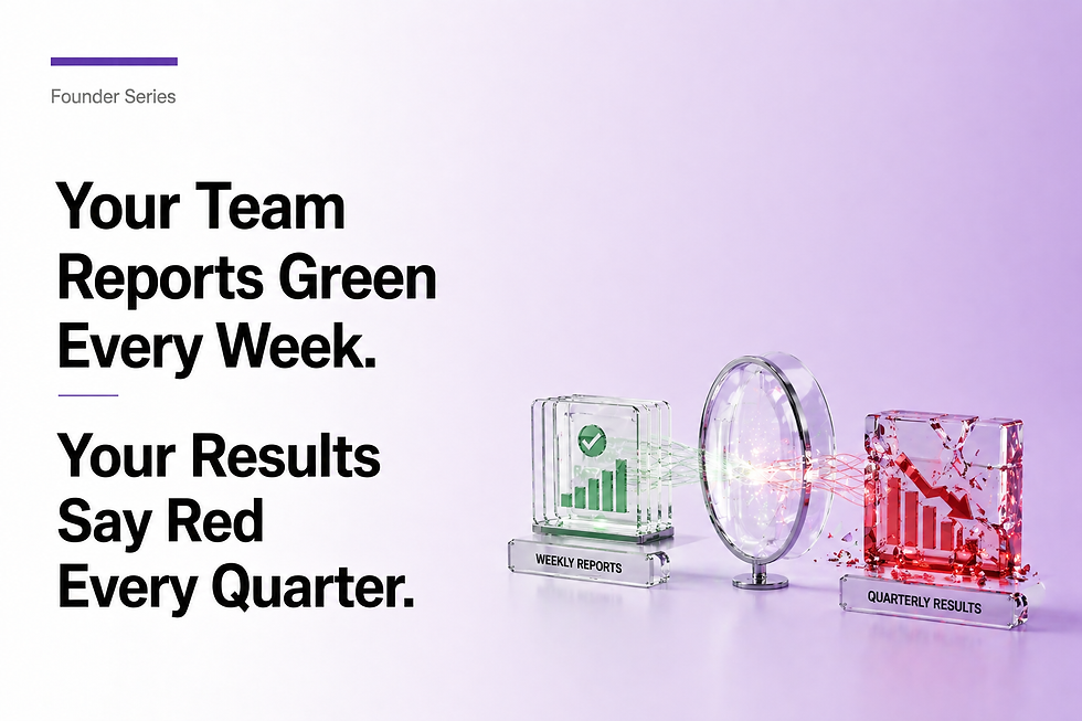 Your Team Reports Green Every Week. Your Results Say Red Every Quarter