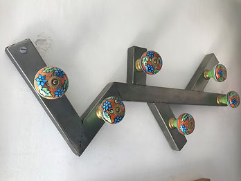 porte manteau acier brossé