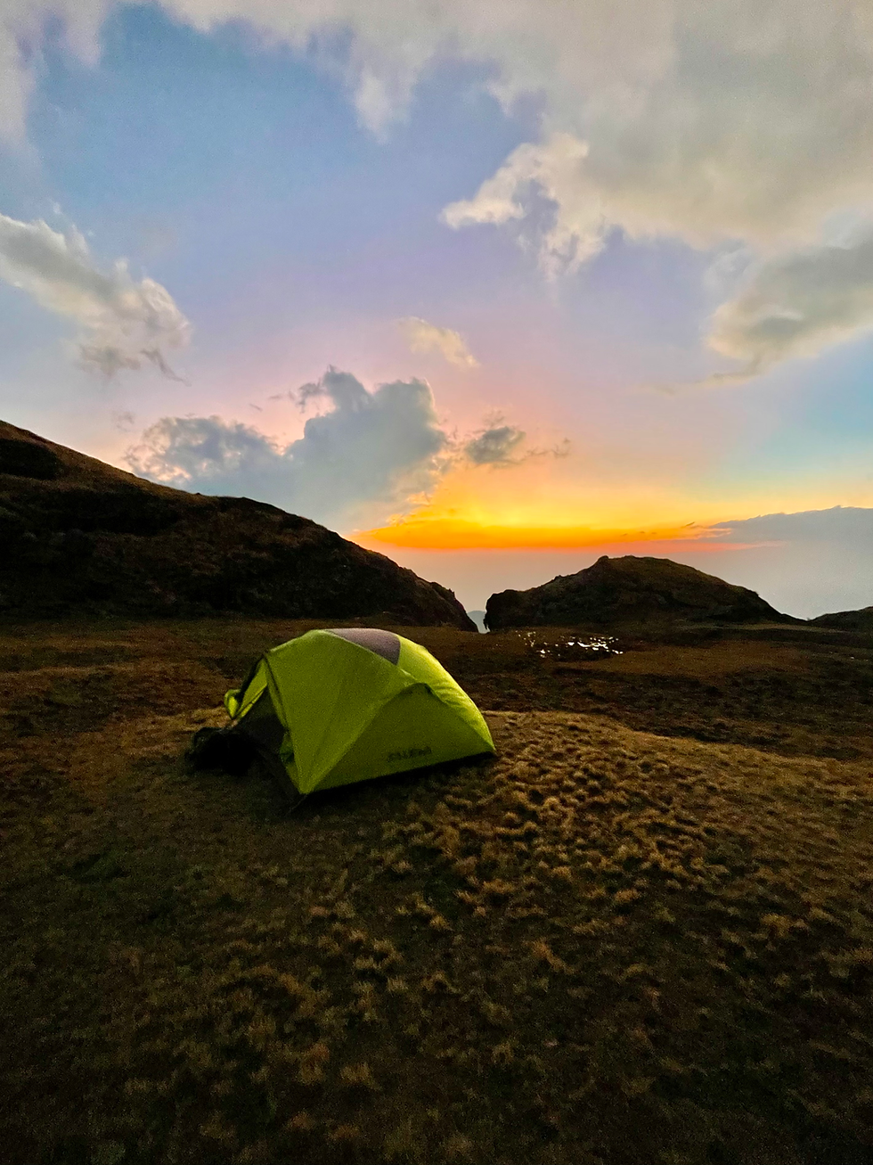 Campamento en el Valle de las Vacas