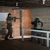 Law enforcement training drill in tactical gear